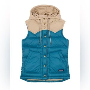 Patagonia women’s BIVY Hooded Down vest women’s small.
